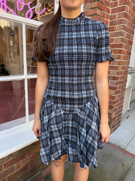 Plaid Smocked Mini