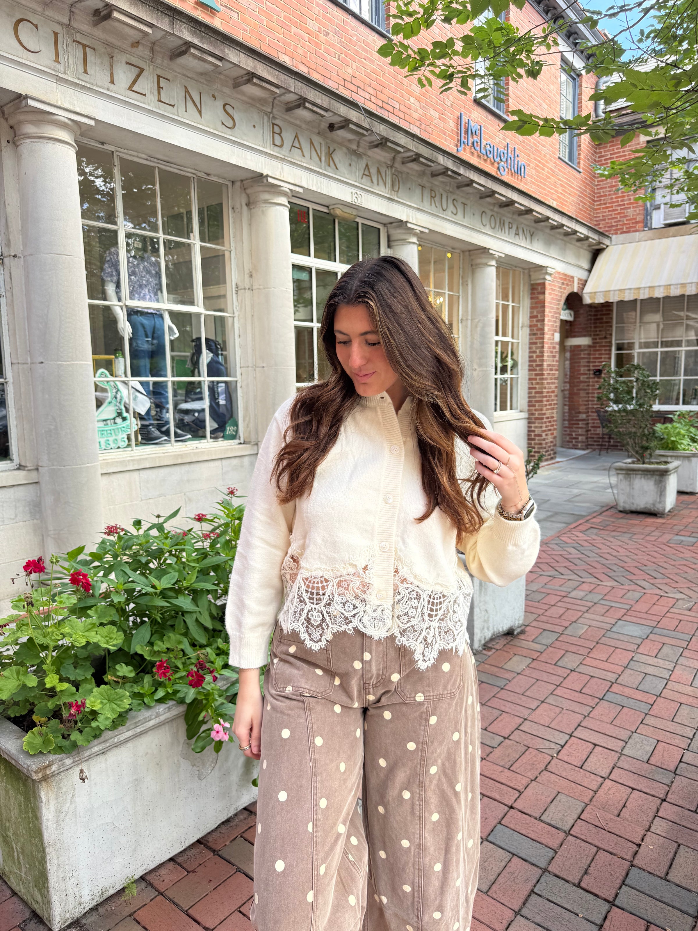 Lace Trim Sweater