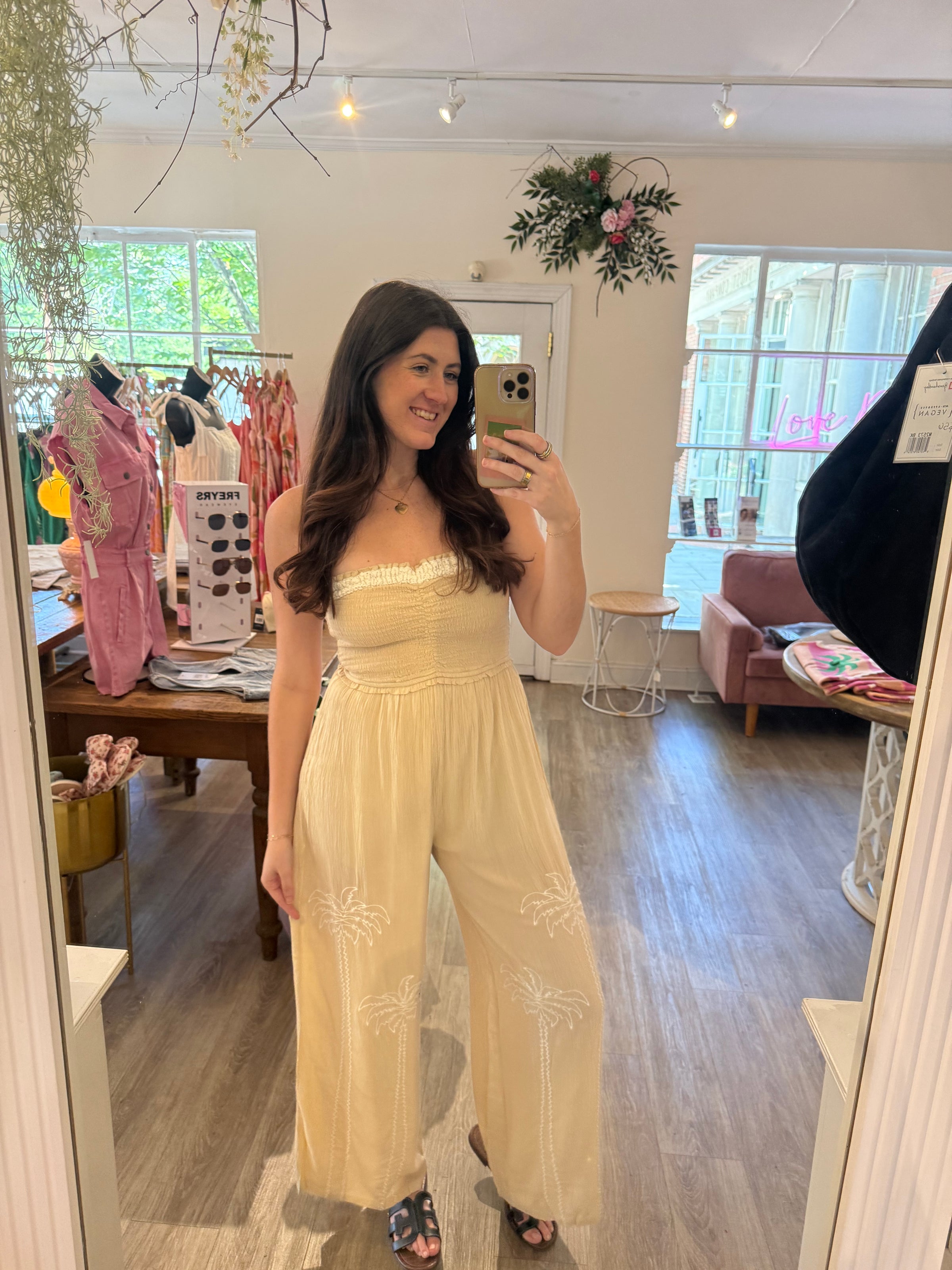 Ivory Palm Jumpsuit