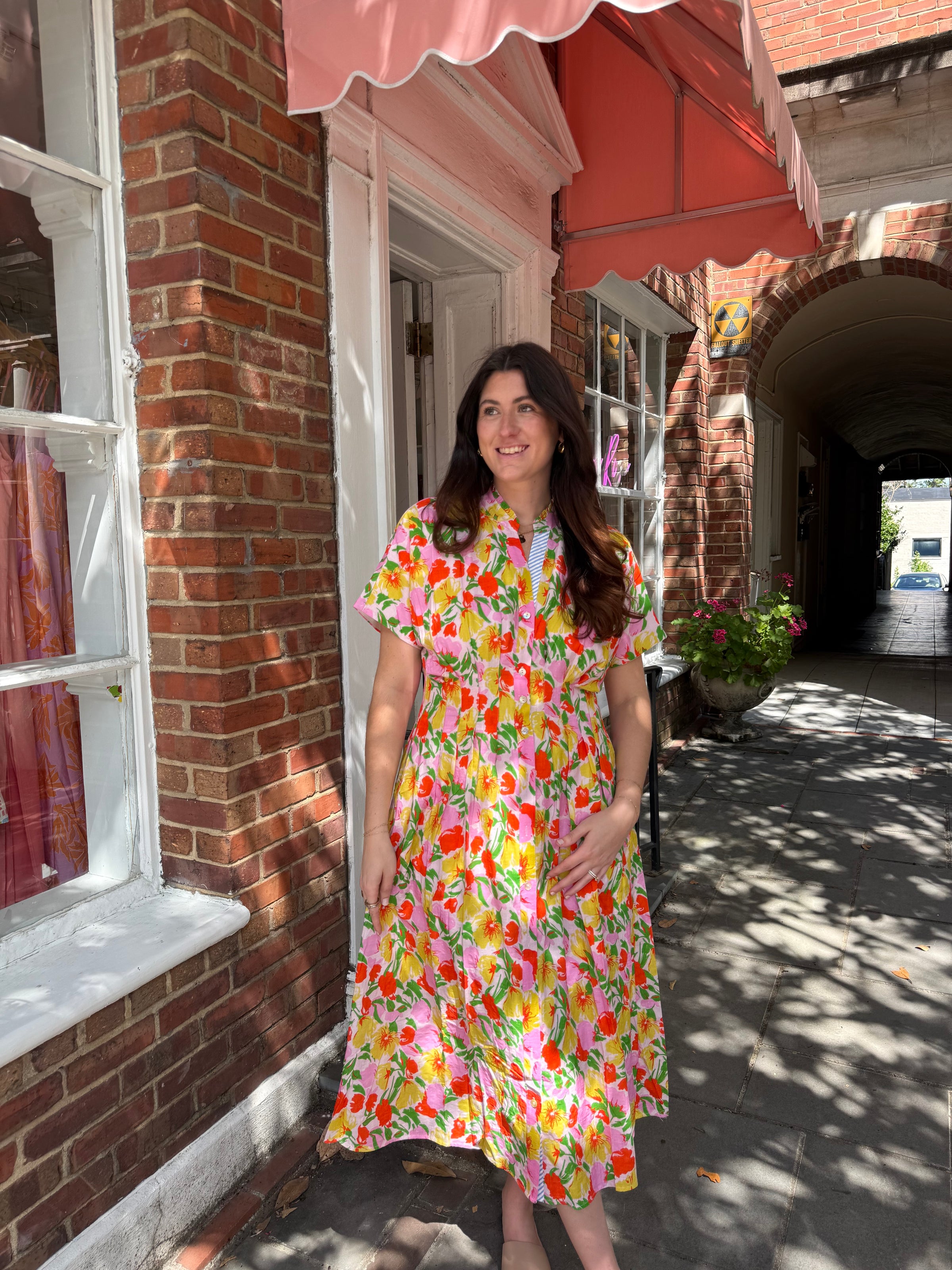 Floral Stripe Maxi