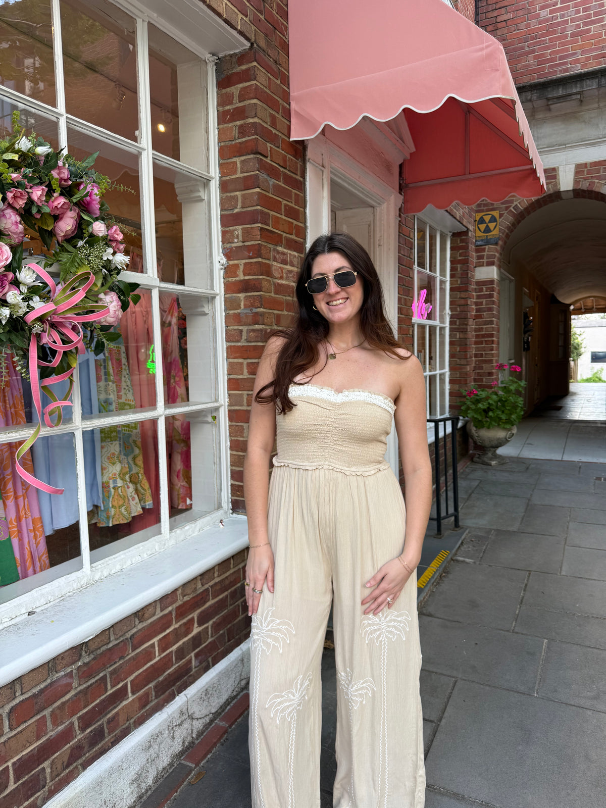 Ivory Palm Jumpsuit