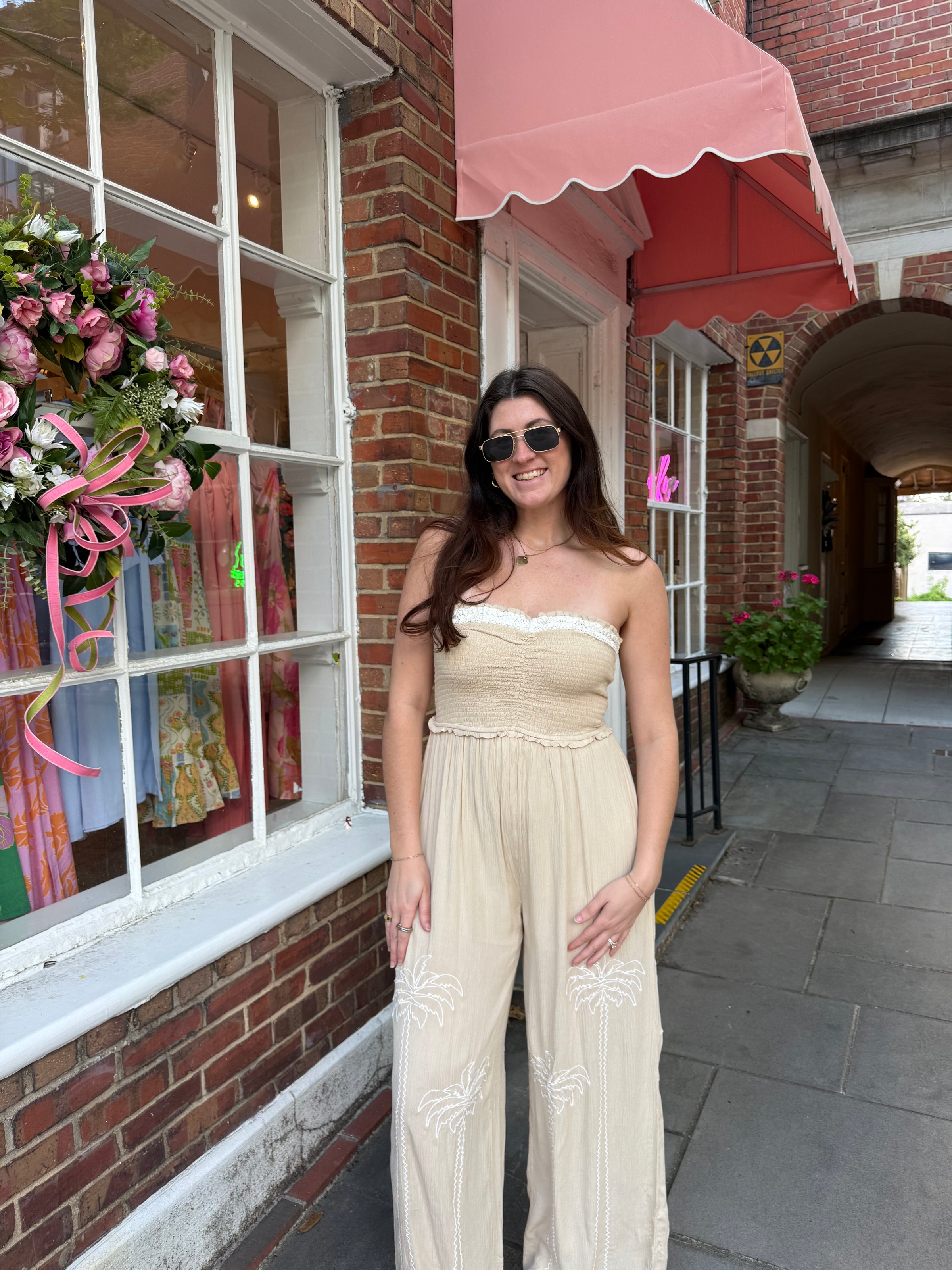 Ivory Palm Jumpsuit