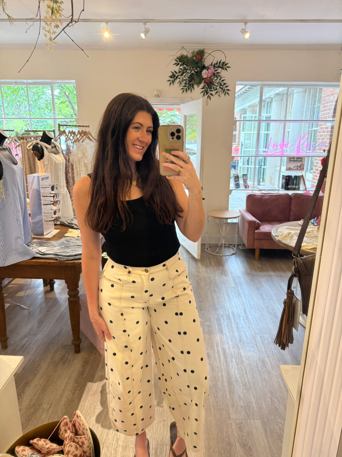 Polka Dot Barrel Pants