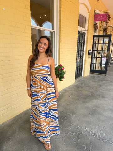 Sunset Waves Maxi Dress