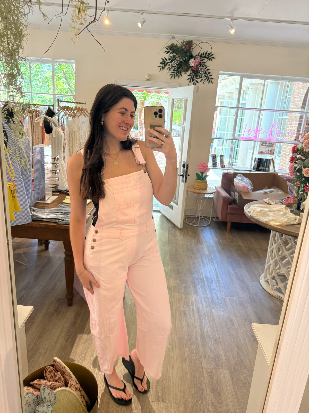 Sunshine Barrel Overalls- Pink