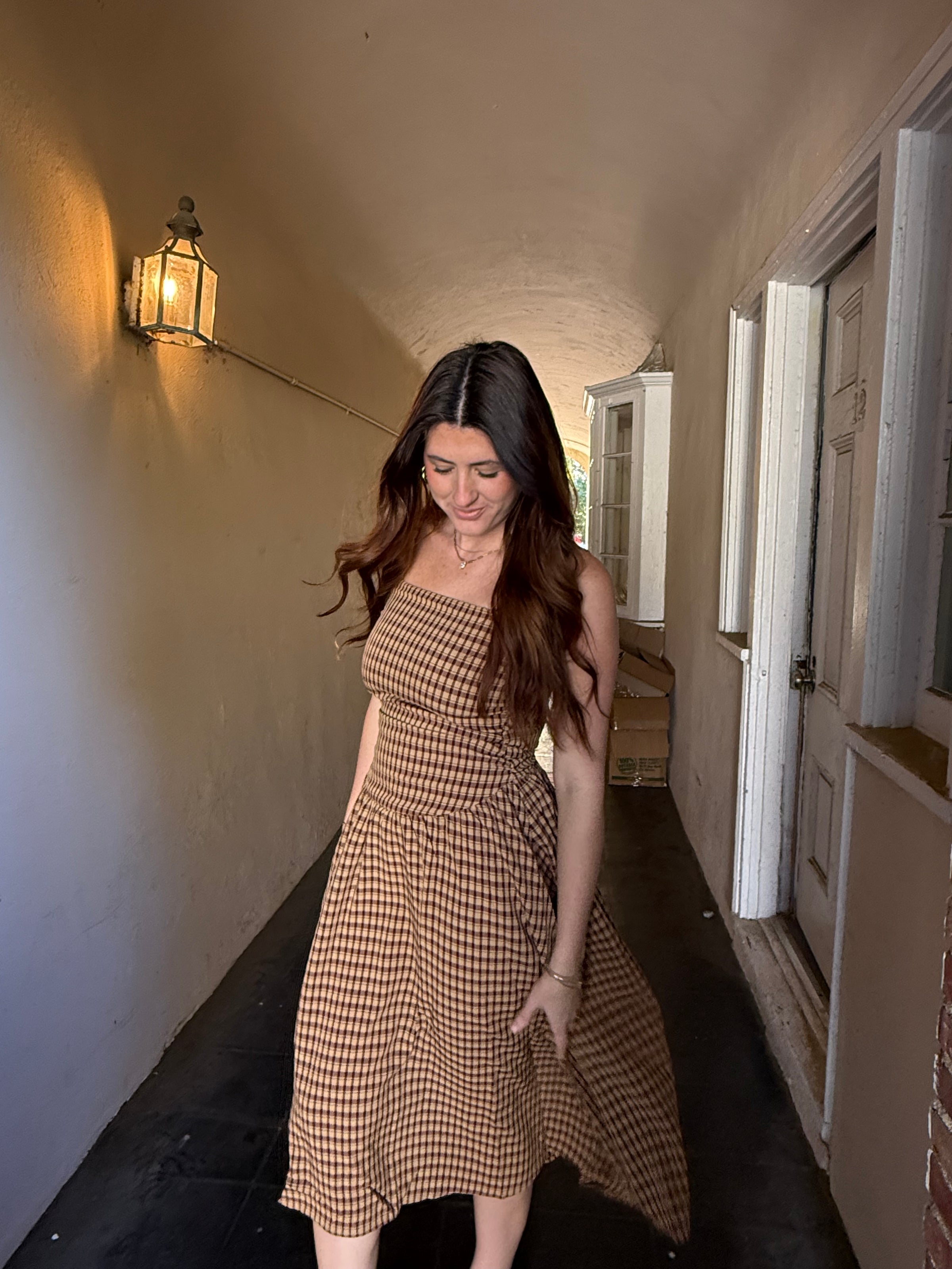 Gingham Midi