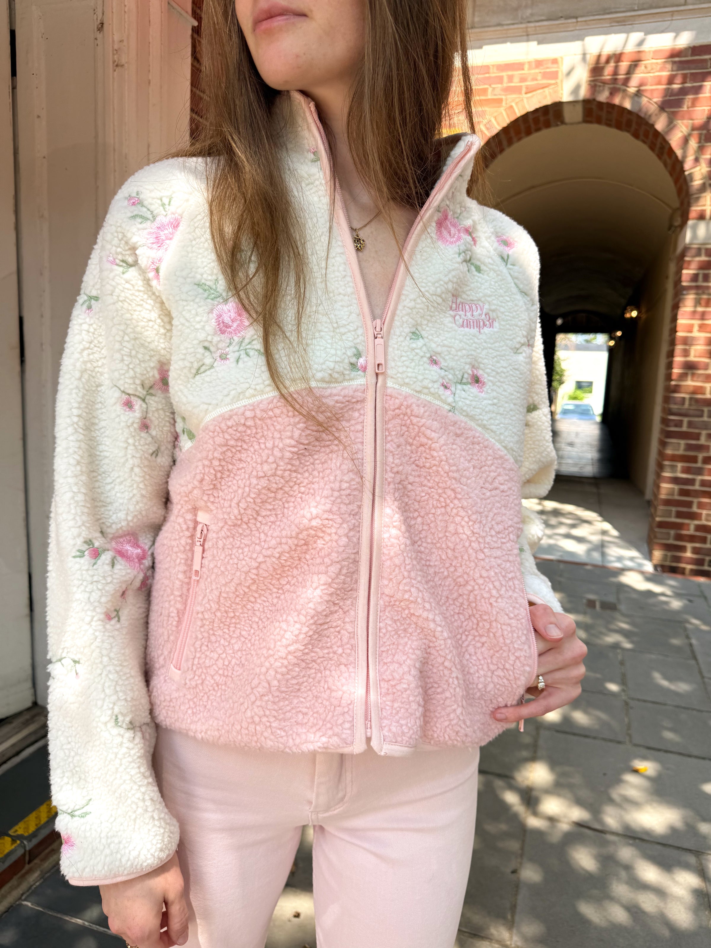 Floral Sherpa- Happy Camper