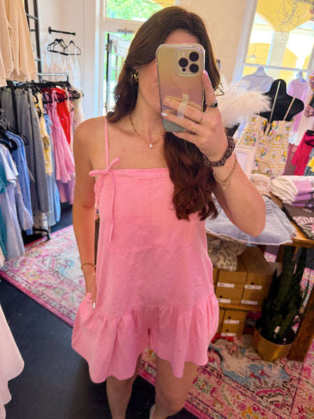 Twill Ruffle Romper