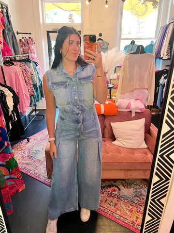 Boho Denim jumpsuit