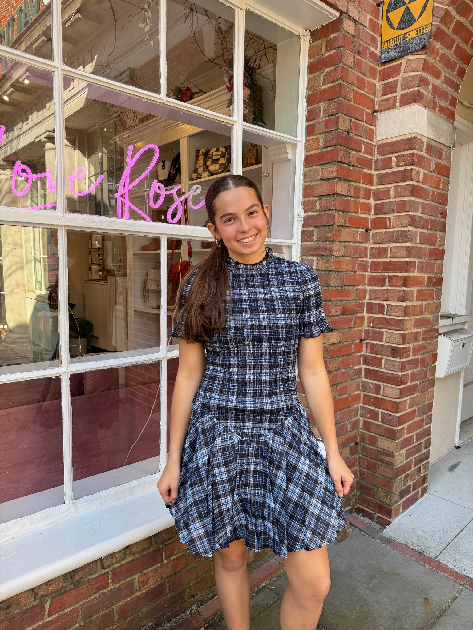 Plaid Smocked Mini