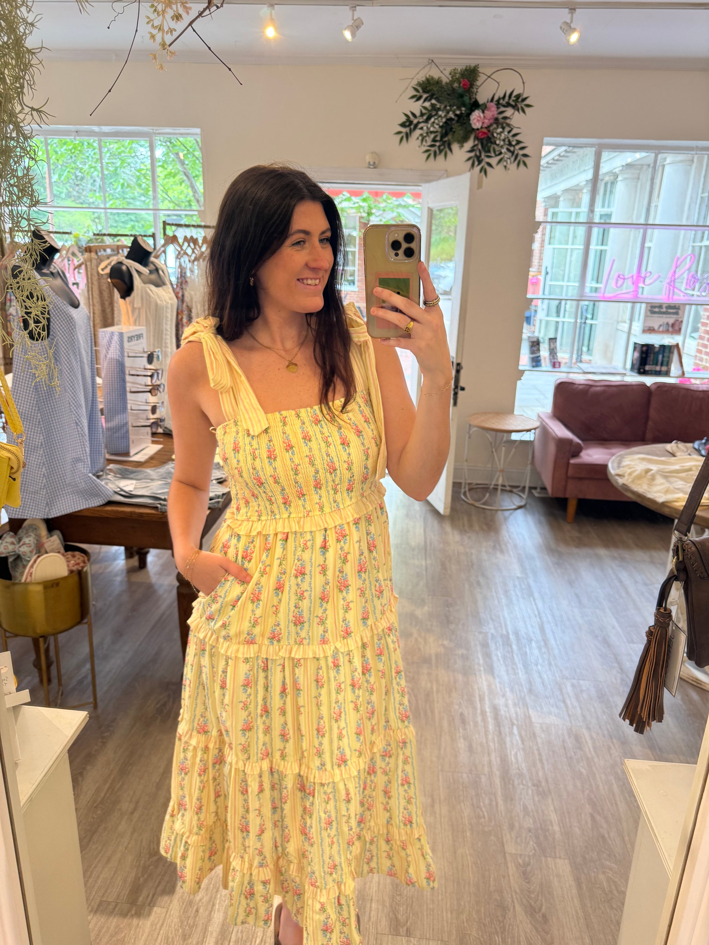 Floral Bowtie Maxi