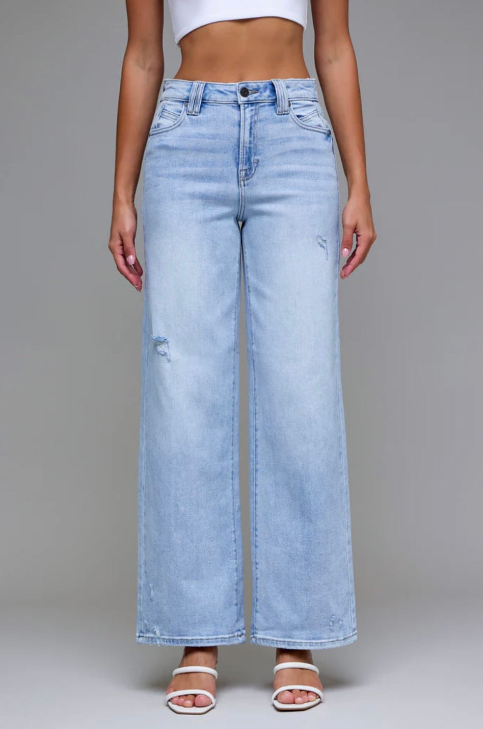 Nori High Waist Wide Pant- Hidden