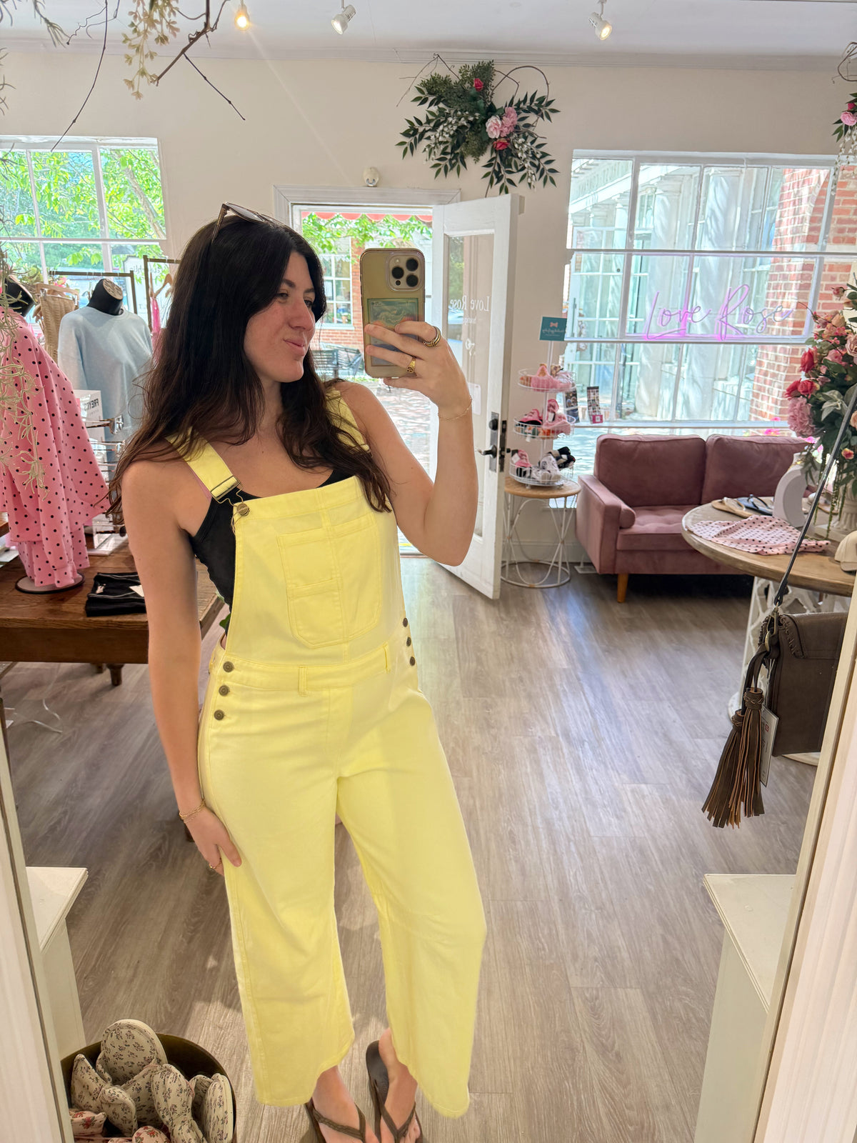 Sunshine Barrel Overalls- Yellow