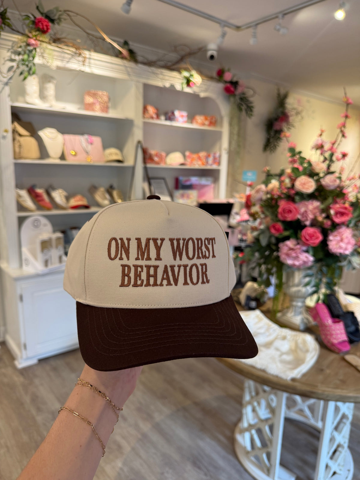 On My Worst Behavior Trucker Hat