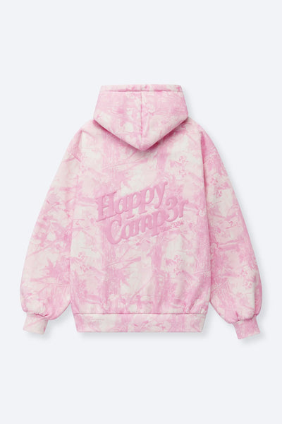 Pink Camo Zip Up- Happy Camper
