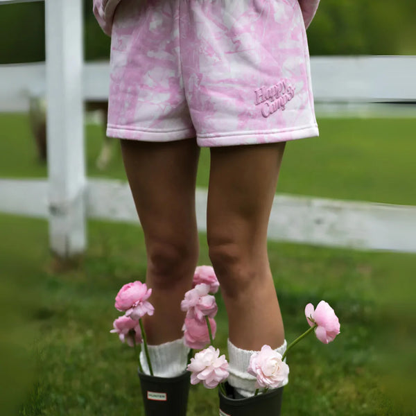 Pink Camo Short- Happy Camper