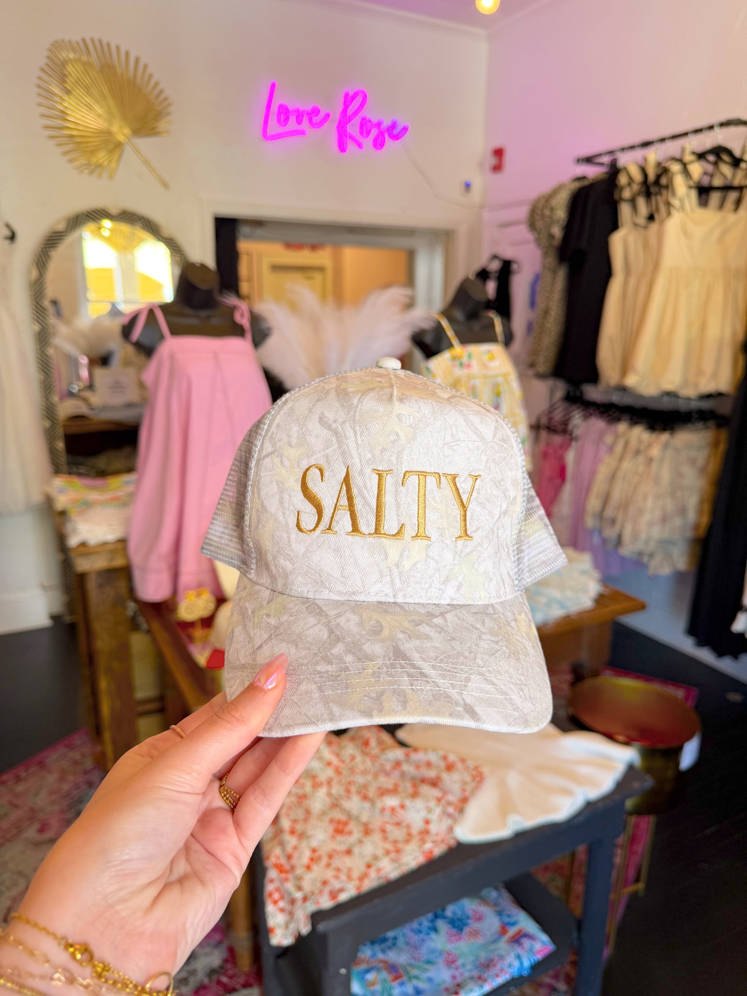Camo Salty Trucker Hat