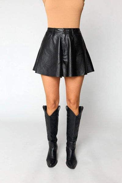 Emerson Vegan Leather Shorts- Buddy Love