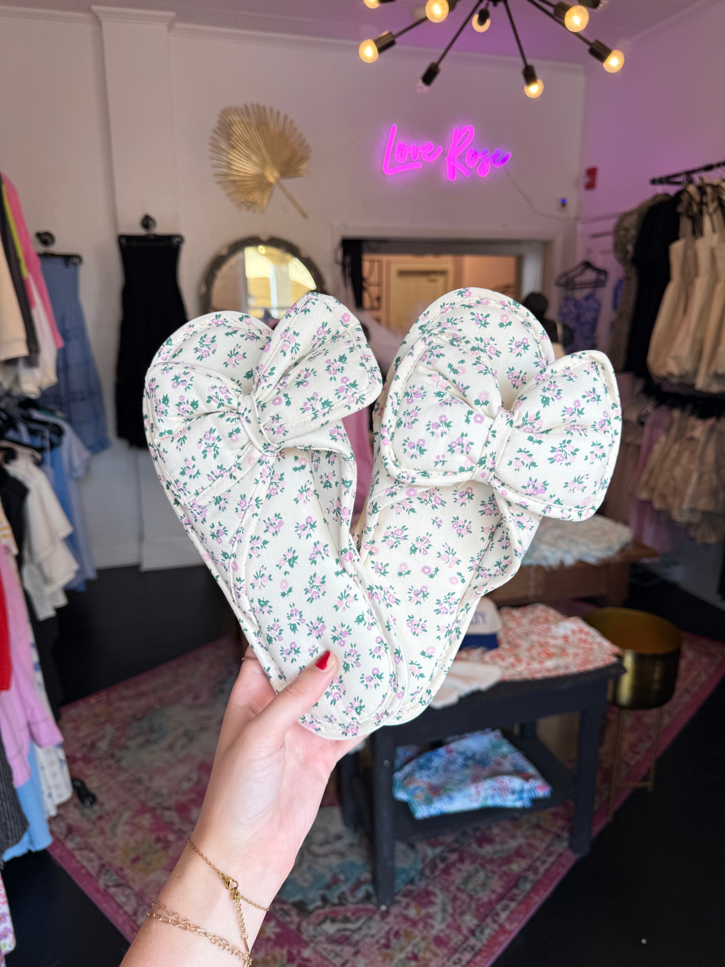 Floral Slippers