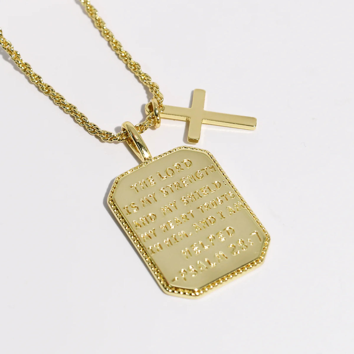 Psalm 28:7 Necklace
