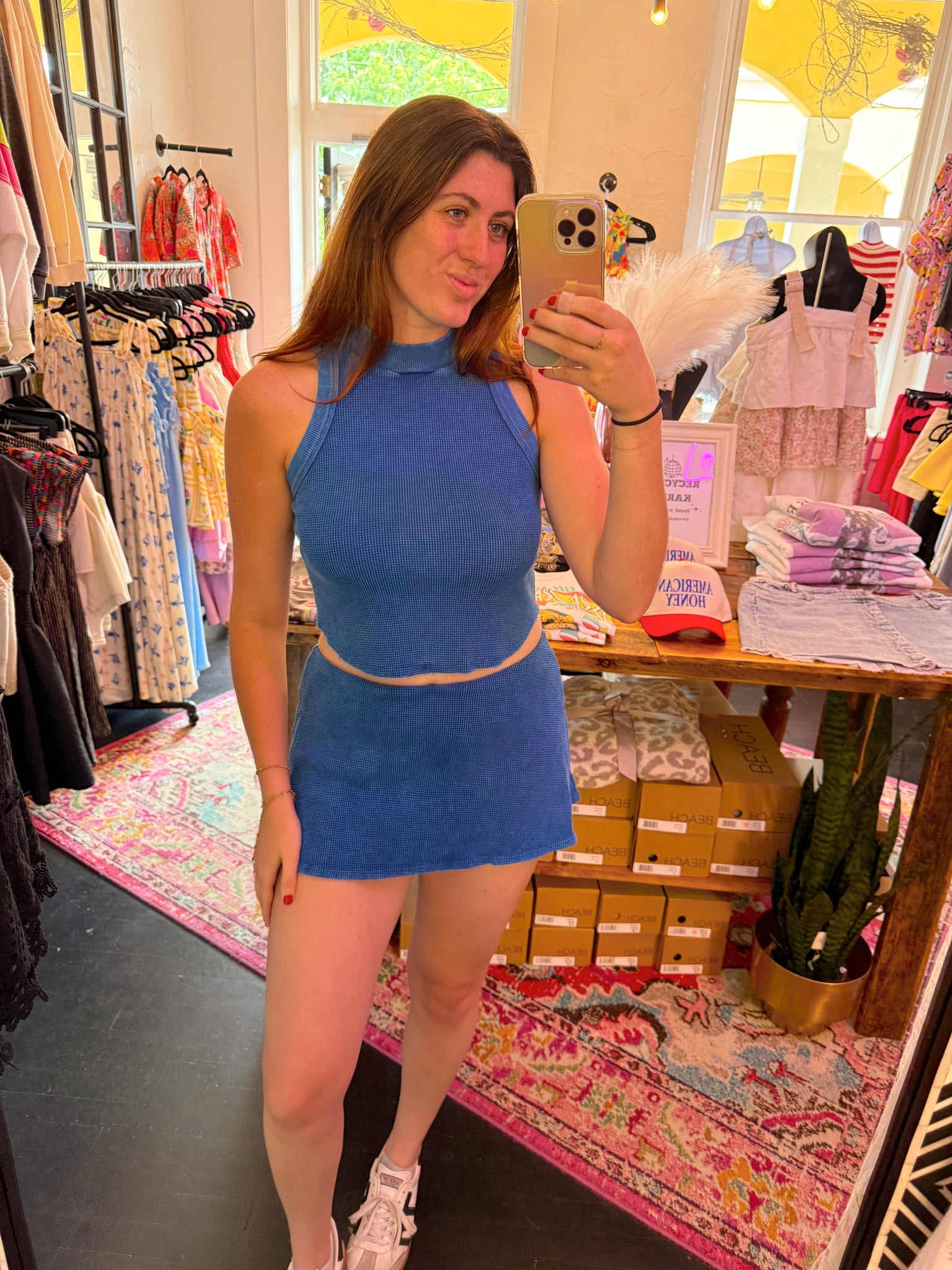 Royal Blue Skirt Set