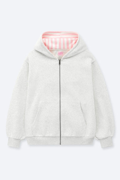 Cotton Candy Stripe Zip-Up - Happy Camper