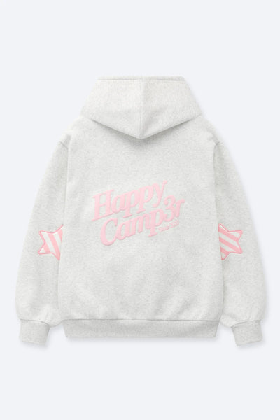 Cotton Candy Stripe Zip-Up - Happy Camper