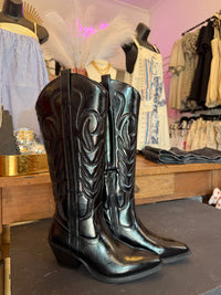 Dixie Black Patent Boot