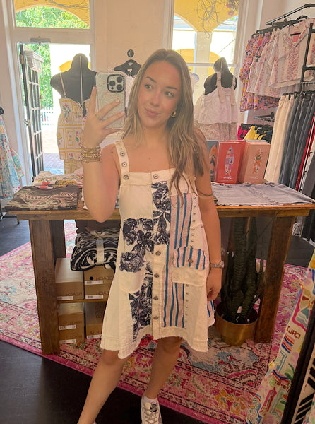 Floral Twill Mini Dress