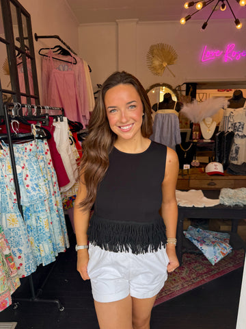 Knit Fringe Tank