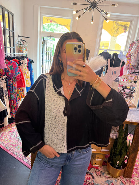 Floral Patchwork Pullover