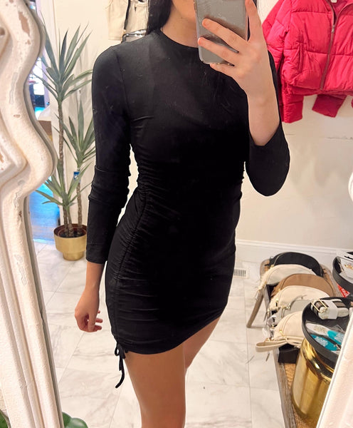 Ruched Long Sleeve Dress